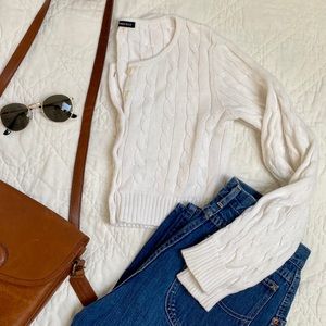 Brandy Melville cable knit cropped cardigan